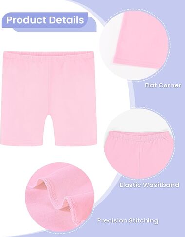 Auranso Girls Bike Shorts Cartwheel Dance Biker Under Dress شورت للفتيات 4Pack in Saudi Arabia