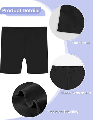 Auranso Girls Bike Shorts Cartwheel Dance Biker Under Dress شورت للفتيات 4Pack in Saudi Arabia