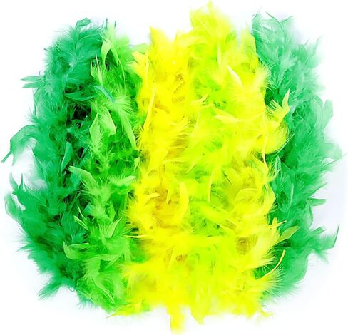 St. Patrick's Day Feather Boas - 6 Pack of 6 Feet Long Boas with Feathers - Perfect for St. Patrick's Day Costumes, Party Outfits, and Party Favors in Saudi Arabia