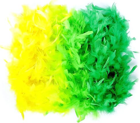 St. Patrick's Day Feather Boas - 6 Pack of 6 Feet Long Boas with Feathers - Perfect for St. Patrick's Day Costumes, Party Outfits, and Party Favors in Saudi Arabia
