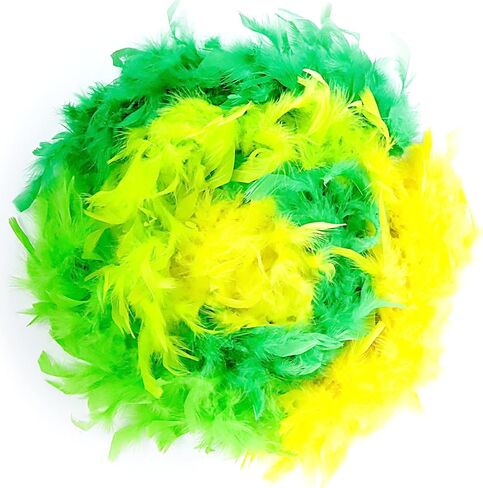 St. Patrick's Day Feather Boas - 6 Pack of 6 Feet Long Boas with Feathers - Perfect for St. Patrick's Day Costumes, Party Outfits, and Party Favors in Saudi Arabia