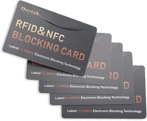 5PCS RFID Blocking Cards, Antitheft Credit Card Protector, NFC Credit Card Passport Protector Blocker for Men & Women, Compact RFID Card Protects Entire Wallet Purse in Saudi Arabia