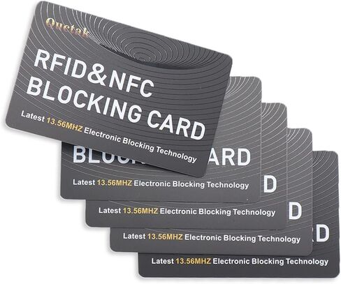 5PCS RFID Blocking Cards, Antitheft Credit Card Protector, NFC Credit Card Passport Protector Blocker for Men & Women, Compact RFID Card Protects Entire Wallet Purse in Saudi Arabia