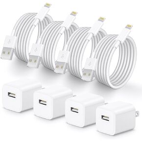 شاحن iPhone Lightning، [معتمد من Apple MFi] شاحن هاتف USB مع سلك شحن Apple كابل شاحن iPhone بطول 6 أقدام لهاتف iPhone 14 13 12 11 Pro/Pro Max/SE 2022/8/7/XS/XR/X/iPad (عبوة من قطعتين) ) in Kuwait