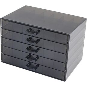 Feadily Acrylic Jewelry Organizer Box, Jewelry Drawer Organizer With 5 Drawers 120 Grids, Clear in Kuwait