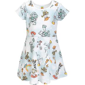 Disney Nightmare Before Christmas Jack Skellington Little Girls French Terry Skater Dress Black 6-6X in Saudi Arabia