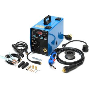 S7 200Amp MIG Welder - 4 in 1 Multiprocess Welding Machine for Gas/Gasless Welding, Lift TIG, and Stick ARC Welding - Dual Voltage 110V/220V