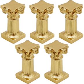 Saihisday 5Pcs Mini Roman Pillar Greek Columns, Greek Statues Decor, Resin Artistic Ornament for Wedding Table Decoration Micro Landscape Yard(White) in Kuwait
