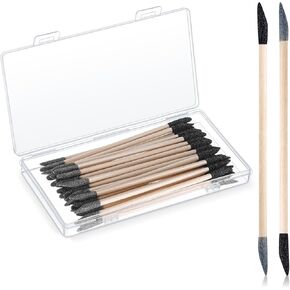 Leriton 60 Pcs Sanding Sticks Double End Matchsticks Sanding Twigs Fine Detailing Polishing Sticks for Plastic Models Wood Hobby, 120/280 Grit, 5.4 x 0.3 Inch