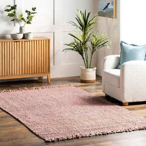 nuLOOM Daniela Farmhouse Chunky Jute Area Rug, 6' x 9', Off-White