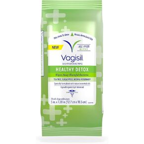 Vagisil Odor Block Daily Freshening Wipes for Feminine Hygiene in Resealable Pouch, Gynecologist Tested & Hypoallergenic, 20 Wipes (Pack of 1)