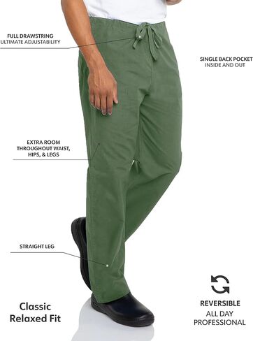 Landau Essentials Unisex Relaxed Fit 1-Pocket Drawstring Scrub Pants 7602 in Saudi Arabia