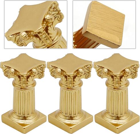 Saihisday 5Pcs Mini Roman Pillar Greek Columns, Greek Statues Decor, Resin Artistic Ornament for Wedding Table Decoration Micro Landscape Yard(White) in Kuwait