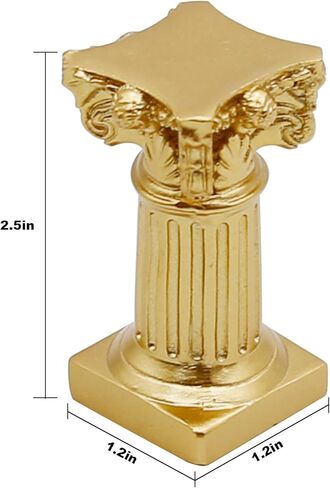 Saihisday 5Pcs Mini Roman Pillar Greek Columns, Greek Statues Decor, Resin Artistic Ornament for Wedding Table Decoration Micro Landscape Yard(White) in Kuwait