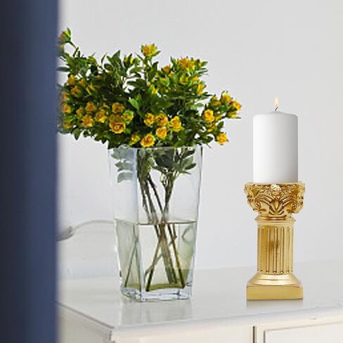 Saihisday 5Pcs Mini Roman Pillar Greek Columns, Greek Statues Decor, Resin Artistic Ornament for Wedding Table Decoration Micro Landscape Yard(White) in Kuwait