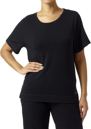 HUE Women’s French Terry Lounge Separates, Medium Grey Heather - Long Sleeve Tee, Medium in Saudi Arabia