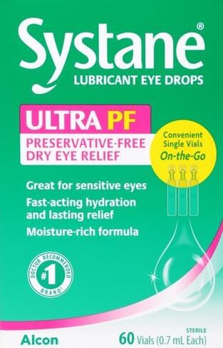 Systane Ultra Lubricant Eye Drops, 60 Count (Pack of 1), (Packaging may vary) in Kuwait