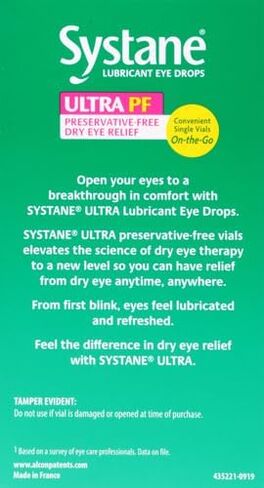 Systane Ultra Lubricant Eye Drops, 60 Count (Pack of 1), (Packaging may vary) in Kuwait