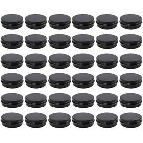 Moretoes 45 Pack 4oz Metal Round Tins Aluminum Empty Candle Tins with Screw Lid for Lotion Bars, Salve, Spices or Candles