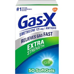 Gas-X Extra Strength Antigas Softgels, 50 Count