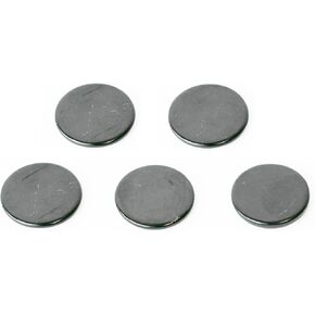 Karelian Heritage Shungite Cell Phone Stickers Set | Polished Shungite Round Plates for Phone 9 pcs | Authentic Shungite Stones for Gadgets S569