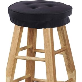 Big Hippo Bar Stool Cushions, Memory Foam Round Bar Stool Covers Nonslip Backing Seat Cover with Elastic Band 12inch Chair Pad Cushion(Brown - 1pc)