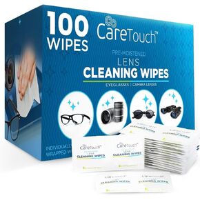 Care Touch Glasses Cleaner Lens Wipes for Eyeglasses - Individually Wrapped Eye Glass Clean Wipes - Eye Glasses Lens Cleaner - Optical Screen Cleaner Wipes, 210 Ct