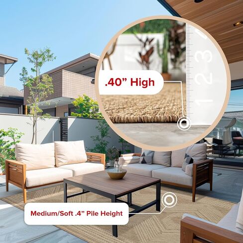 nuLOOM Ranya Tribal Indoor/Outdoor Area Rug, 8x10, Light Brown in Saudi Arabia