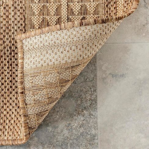 nuLOOM Ranya Tribal Indoor/Outdoor Area Rug, 8x10, Light Brown in Saudi Arabia