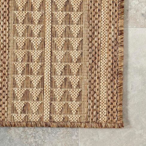 nuLOOM Ranya Tribal Indoor/Outdoor Area Rug, 8x10, Light Brown in Saudi Arabia