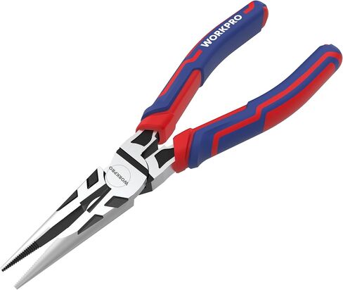 WORKPRO Premium 11" Extra Long Needle Nose Pliers, Paper Clamp Precision, Heavy-Duty CRV Steel, Soft Grip in Kuwait