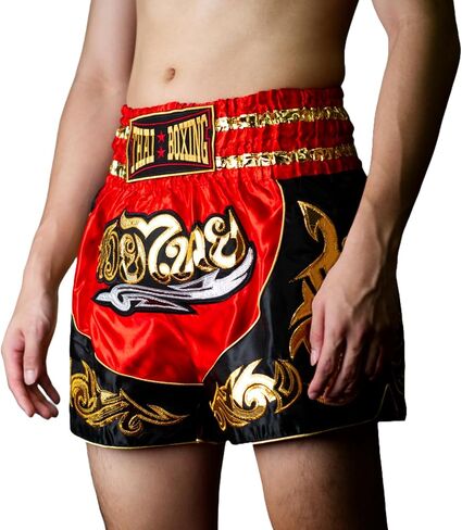 SIAMKICK سراويل الملاكمة التايلاندية الكلاسيكية للرجال والنساء الملاكمة كيك بوكسينغ عالية الجودة MMA ملابس القتال التدريب تجريب الجذع in Kuwait