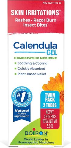 Boiron Calendula Gel Relief from Rashes, Skin Irritations, Razor Burn, Insect Bites, or Sunburns - Non-Greasy and Fragrance-Free - 2.6 oz in Kuwait