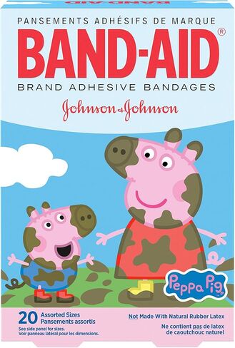 Band-Aid Brand Adhesive Bandages for Minor Cuts & Scrapes, Wound Care Featuring Pinkfong Baby Shark Characters for Kids and Toddlers, Assorted Sizes 20 ct in Saudi Arabia