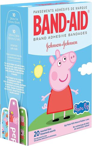 Band-Aid Brand Adhesive Bandages for Minor Cuts & Scrapes, Wound Care Featuring Pinkfong Baby Shark Characters for Kids and Toddlers, Assorted Sizes 20 ct in Saudi Arabia