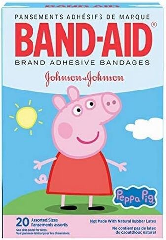 Band-Aid Brand Adhesive Bandages for Minor Cuts & Scrapes, Wound Care Featuring Pinkfong Baby Shark Characters for Kids and Toddlers, Assorted Sizes 20 ct in Saudi Arabia