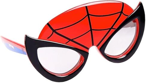 Sun-Staches Marvel Spider-Man Official Lil Characters Child Sunglasses Costume Accessory UV 400 Lenses, Red Web Mask, One Size Fits Most Kids in Saudi Arabia