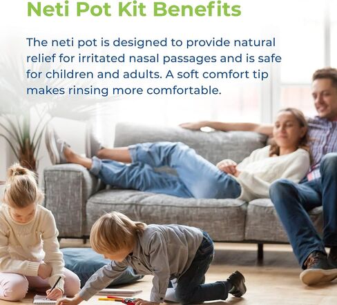Rite Aid Sinus Wash Refill, Individually Wrapped Saline Packets - 100 Count | Nasal Relief | Allergy Relief Saline Solution for Neti Pots | Nasal Rinse | Sinus Relief Rinse Kit in Kuwait