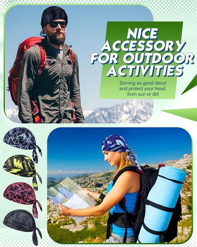15 Pcs Do Rag Skull Cap Cooling Helmet Liner Sweat Wicking Head Wraps Bandana Beanie Bicycle Helmet Liner for Men Women in Saudi Arabia