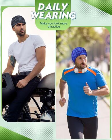 15 Pcs Do Rag Skull Cap Cooling Helmet Liner Sweat Wicking Head Wraps Bandana Beanie Bicycle Helmet Liner for Men Women in Saudi Arabia