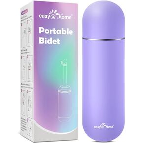 Portable Peri Bottle for Postpartum & Perineal Care: Easy@Home Handheld Bidet Perfect for Personal Hygiene Cleaning & Travel Friendly | 380ml Leakproof & Convenient Design | EPB-01 Purple