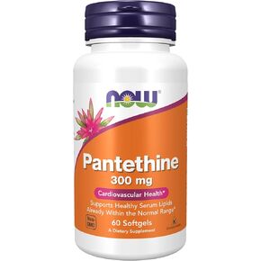 NOW Supplements, Pantethine (Coenzyme A Precursor) 300 mg, Cardiovascular Health*, 60 Softgels