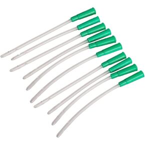 HealthAndYoga(TM) Enema Supplies – Short 15 Centimeters Discomfort-Free, Medical Grade Colon Tips - Flexible Rounded End for Smooth Insert - Saver Pack - Set of 10 (14 FR)