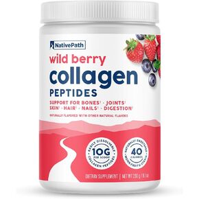 NativePath Matcha Latte Collagen Peptides - Premium Keto and Paleo Grass-Fed, Pasture-Raised Protein Powder for Hair, Skin, Nails, Bones, Joints, Digestion, and More - 20 Servings - No Gluten or Dairy