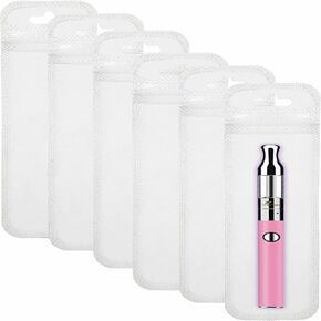 100 Pieces Long Clear Bags 2.36x7.3" Self Sealing Cellophane Bags Resealable Zipper Transparent Bags Treat Bags for Candy Gifts Favors Products Storage Candy Pen Lipgloss