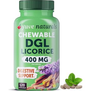 Yuve Vegan DGL Licorice 760mg - Ultra Pure Deglycyrrhizinated Licorice Root Capsules Supplement - Support Stomach, Gut & Intestinal Relief - Natural Acid Reflux Formula - Non-GMO & Gluten Free - 100ct