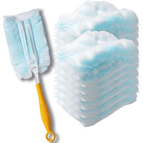 Frescares Duster Refills(30 Packs,Blue), Static Dust Removal Brush Disposable Replacement Head Compatible with Swiffer Duster Refills for Dusting Electronics, Dusting Furniture, Blinds, Ceiling Fans