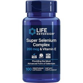 Life Extension Super Selenium Complex with Vitamin E – Cellular Health & Longevity Support – Gluten-Free, Non-GMO, Vegetarian –100 Capsules