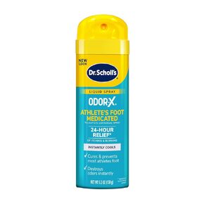 Dr. Scholl's INSTANT COOL ATHLETE'S FOOT TREATMENT SPRAY, 5.3 oz, Clinically Proven, 24-Hour Daily Relief of Itching & Burning, Maximum Strength Antifungal, Cures & Prevents Most Athlete's Foot