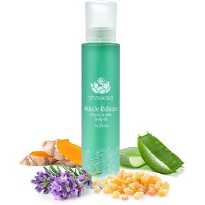 Body Massage Oil for Massage Therapy - Muscle Release Oil for Sore Lymphatic Pain Relief - Warming Massage Oil Includes Arnica Oil, Boswellia, Lavender, Turmeric, Aloe Vera & Sweet Birch (100 ml) in Kuwait